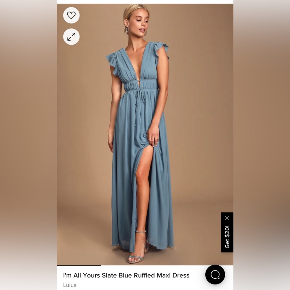 Lulus dusty blue “I’m all yours” dress